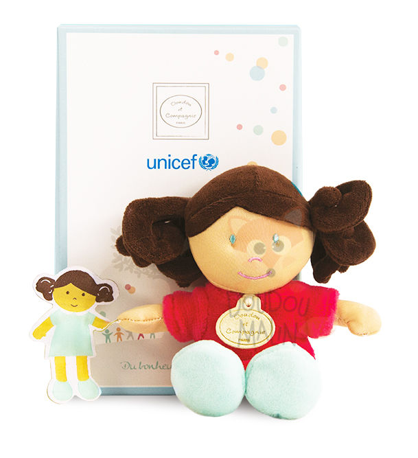  unicef poupée framboise rose 